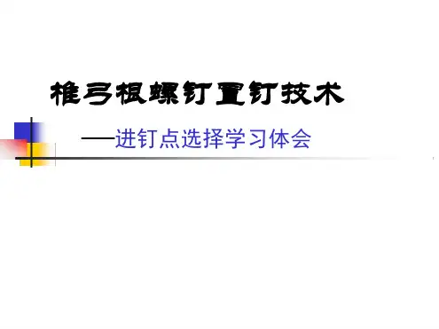 椎弓根螺钉置钉技术.ppt