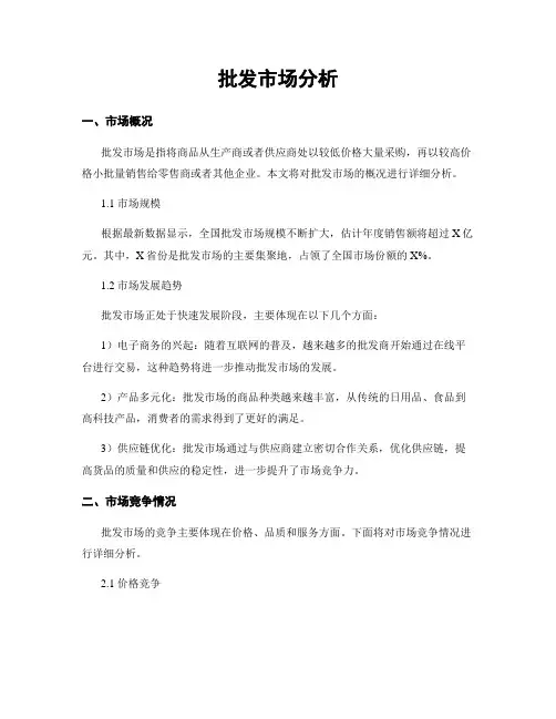 批发市场分析