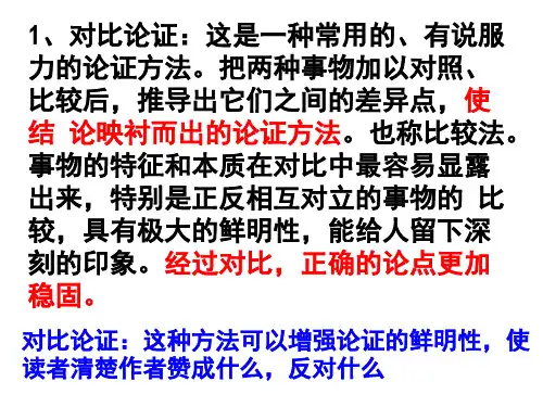 关于论证方法