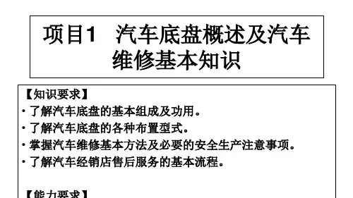 汽车底盘电控系统检修基本知识(PPT 34页)