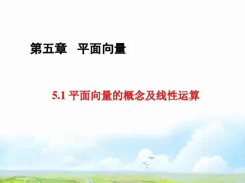 人教版高三数学一轮复习精品课件5：5.1 平面向量的概念及线性运算