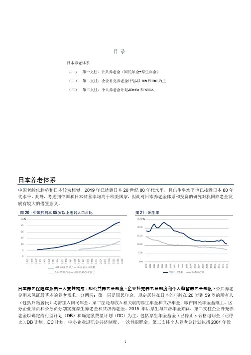 日本养老体系研究：公共养老金、企业补充养老金计划、个人养老金计划(2021年)