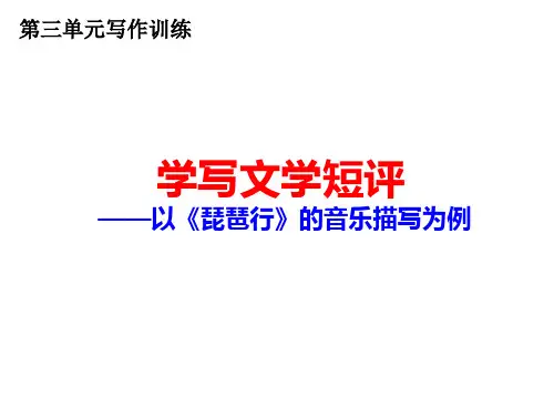 学写文学短评课件