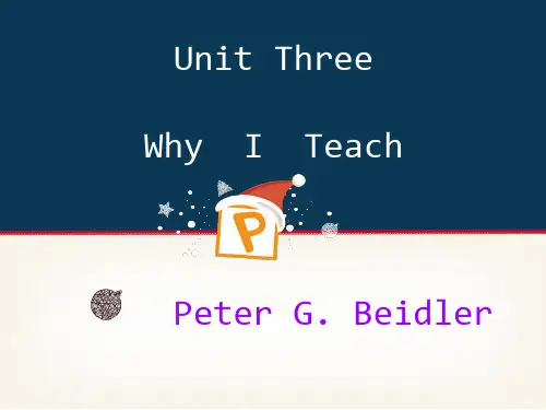 大学英语精读3-u3 why i teach
