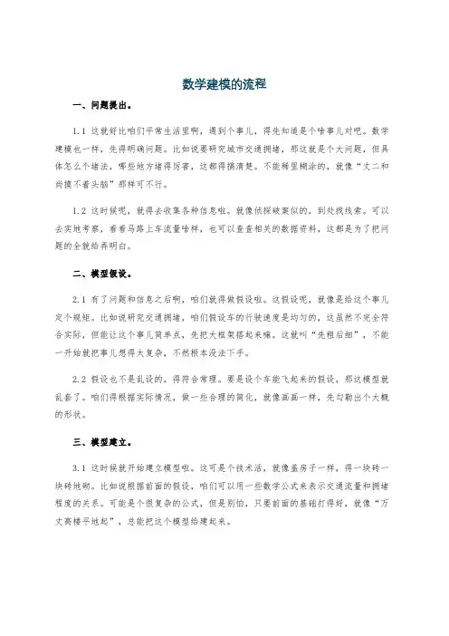 数学建模的流程