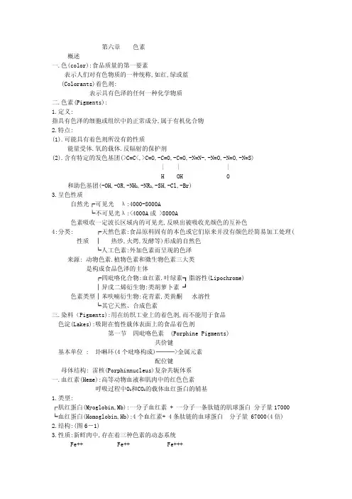 第六章 色素