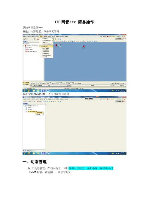 中兴LTE U31网管简易操作指南