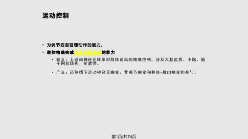 运动控制和学习PPT课件