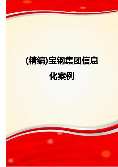 (精编)宝钢集团信息化案例