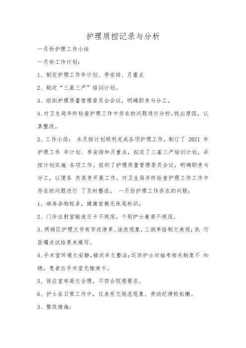 护理质控记录分析