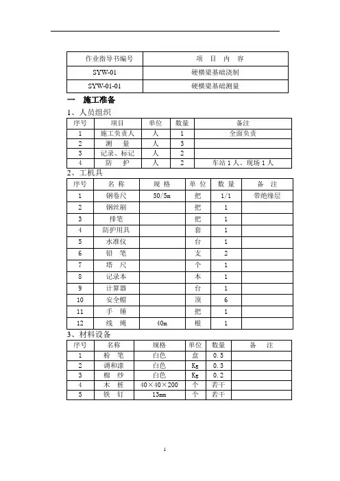 接触网专业作业指导书(含上下部)