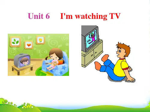 人教版七年级英语下册《unit6 I'm watching TV》单元课件 (Section A)