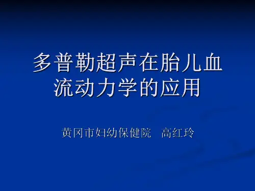 多普勒超声在胎儿血流动力学的应用