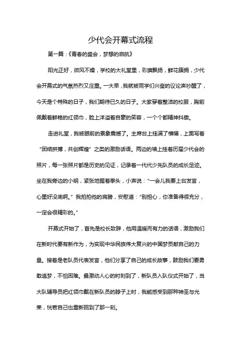 少代会开幕式流程