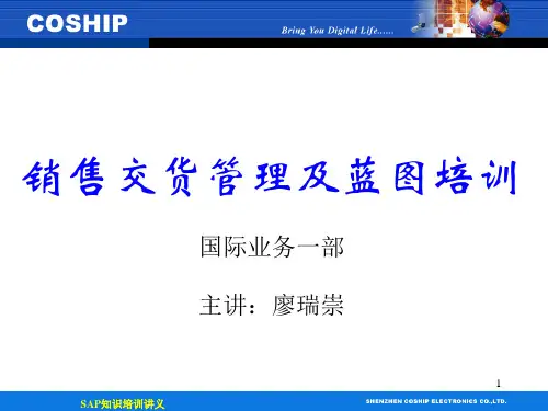 SAP培训讲义-交货管理及蓝图流程PPT课件