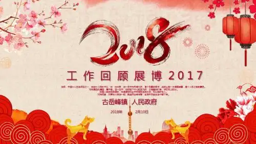 2018年会汇报年终总结ppt模板