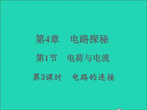 八年级科学上册第4章电路探秘4-1电荷与电流第3课时习题课件新版浙教版