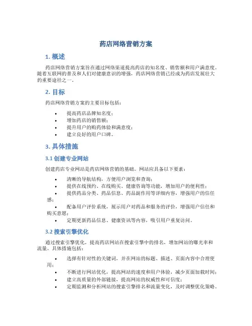 药店网络营销方案