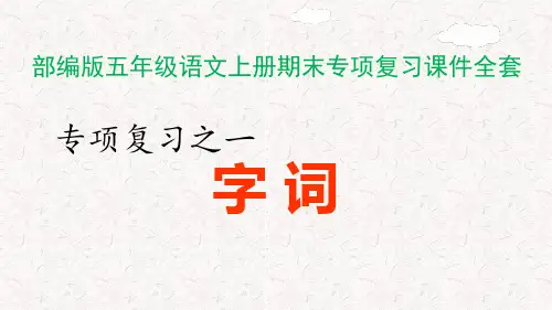 五年级语文上册PPT课件- 期末专项复习 (部编版) (共69页)