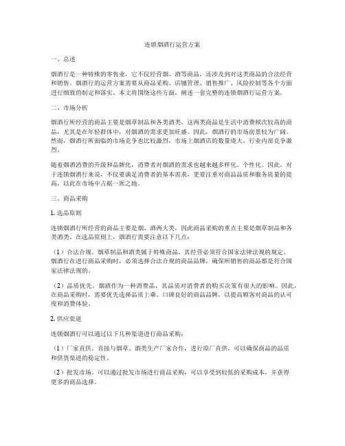 连锁烟酒行运营方案