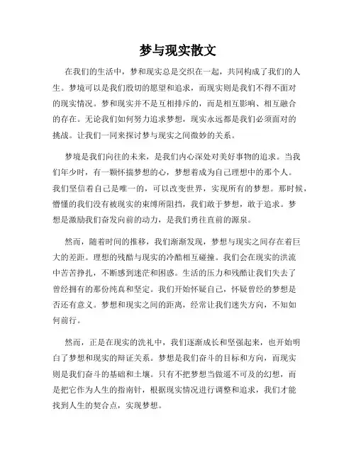 梦与现实散文