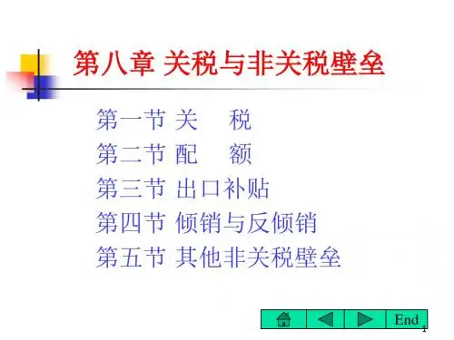 关税与非关税壁垒ppt课件