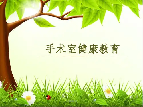 手术室健康教育ppt课件