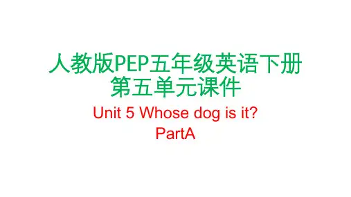 人教版PEP五年级英语下册第五单元Unit 5 Whose dog is it课件