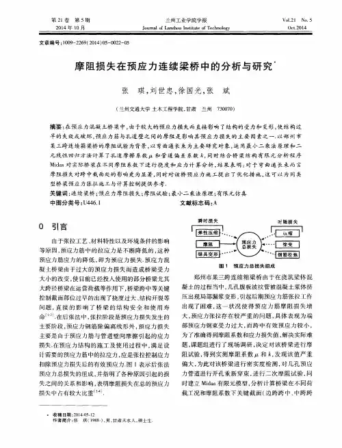 摩阻损失在预应力连续梁桥中的分析与研究