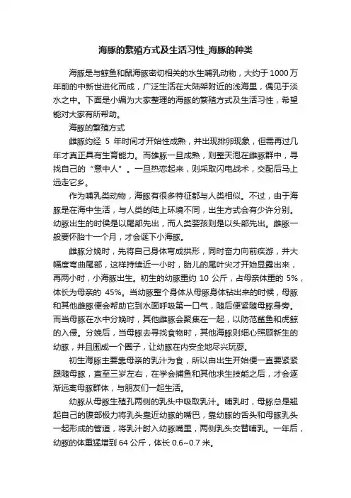 海豚的繁殖方式及生活习性_海豚的种类