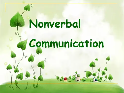 跨文化交际PPT 7-nonverbal