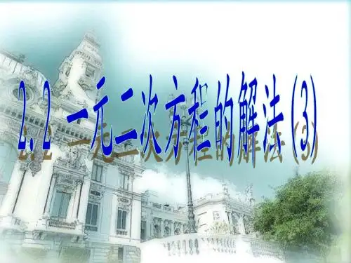 2.2一元二次方程的解法3