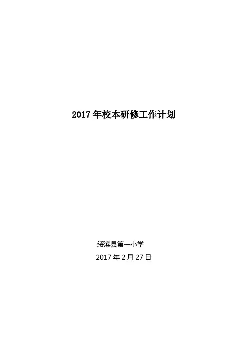 2017校本研修工作计划