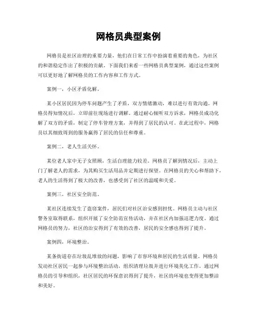 网格员典型案例
