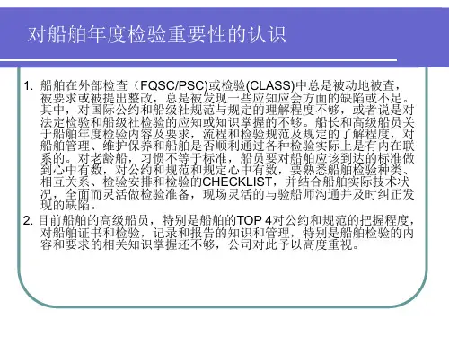 船舶 检验须知简要