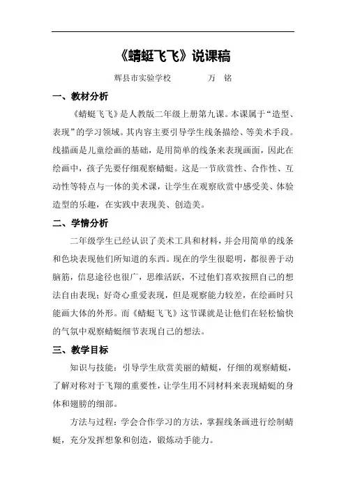 蜻蜓飞飞说课稿