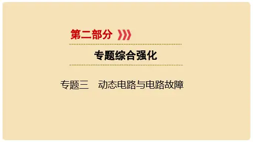 中考物理 第二部分 专题综合强化 专题3 动态电路与电