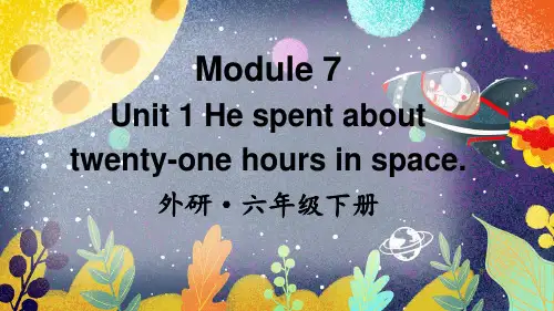 外研版英语(三起)六年级下册Module 7 Unit 1 课件