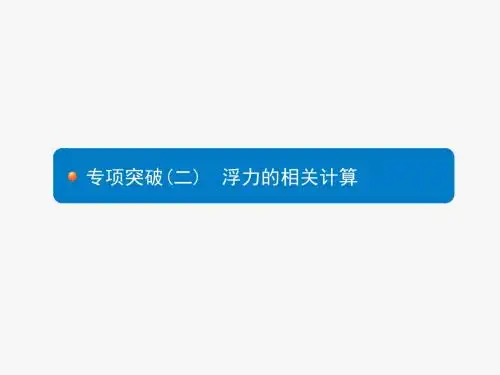 中考物理总复习(安徽专版)名师课件：专项突破2 浮力的相关计算 (共19张PPT)