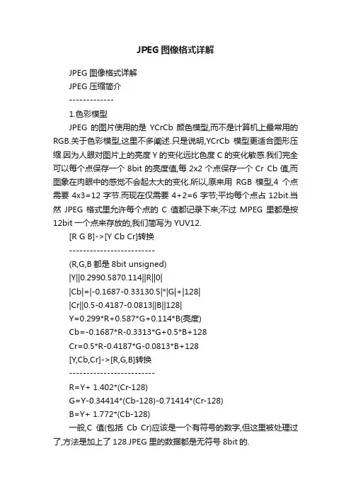 JPEG图像格式详解