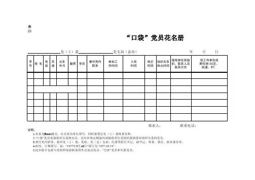 1“口袋”党员花名册