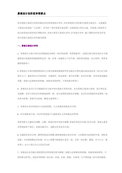 景观设计各阶段审图要点