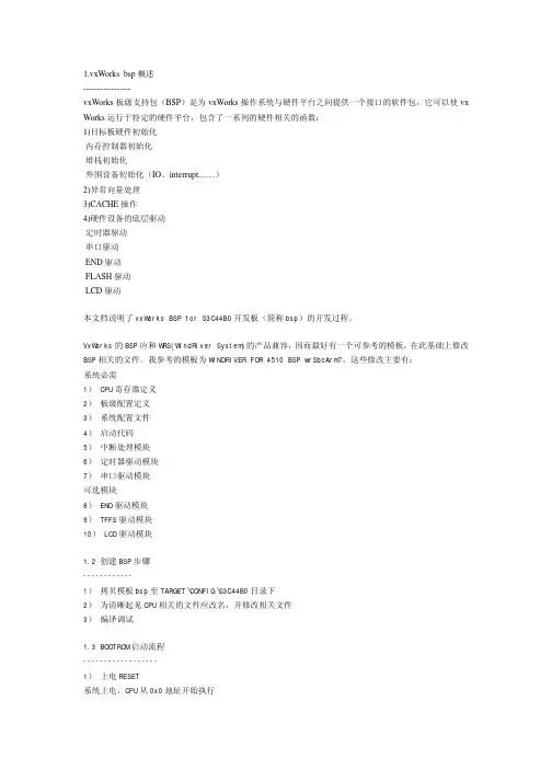 VXWORKS BSP调试