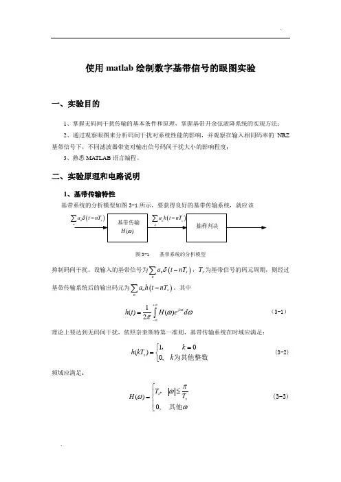 关于使用matlab绘制眼图