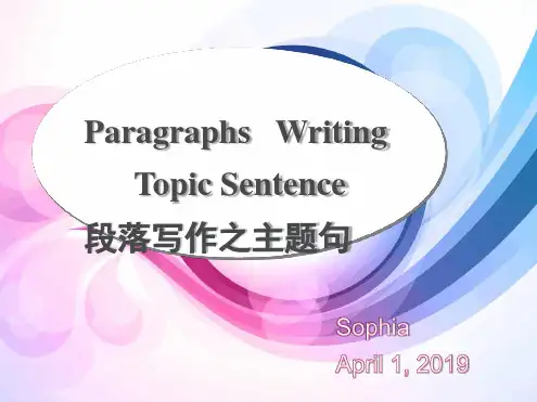 段落写作主题句芳芳-修订.ppt
