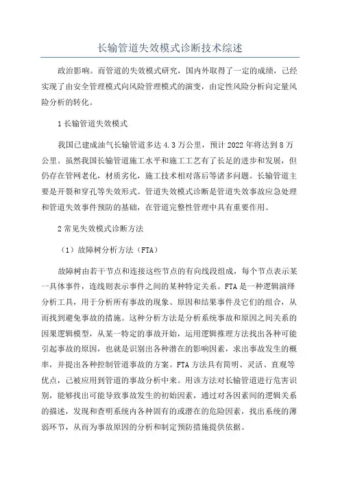 长输管道失效模式诊断技术综述