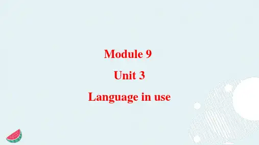 Language in use  课件+音频(共47张PPT) 外研版八年级上册
