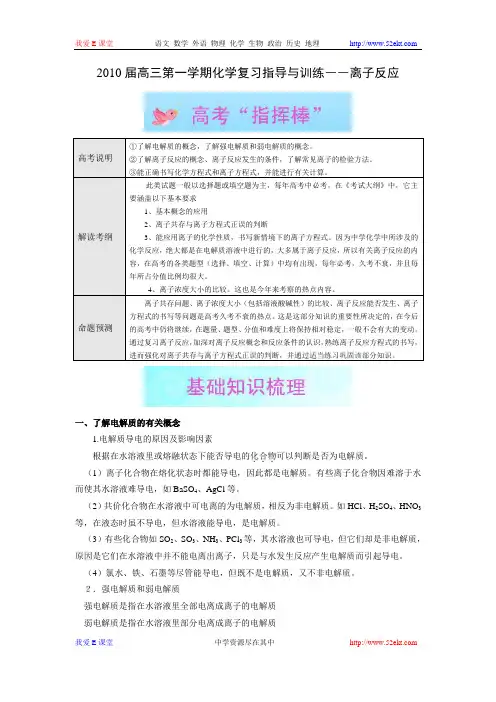 离子反应