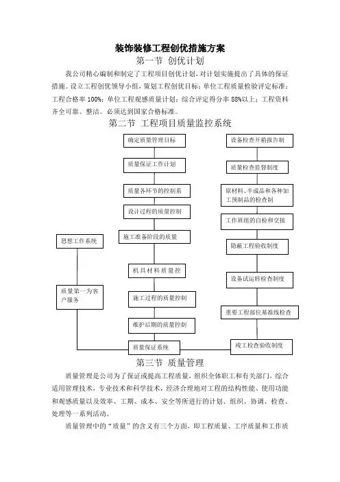 装饰装修工程创优措施方案