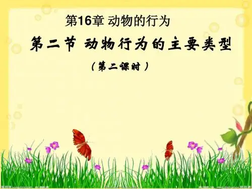 北师大版生物八年级上册16章2节动物行为的主要类型二课时精品课件